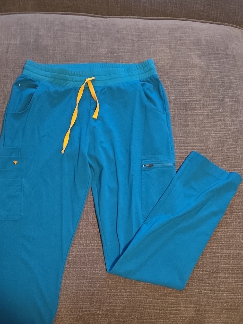 Poppy Scrubs The Pfeiffer Slim Pants Caribbean Blue Large Tall